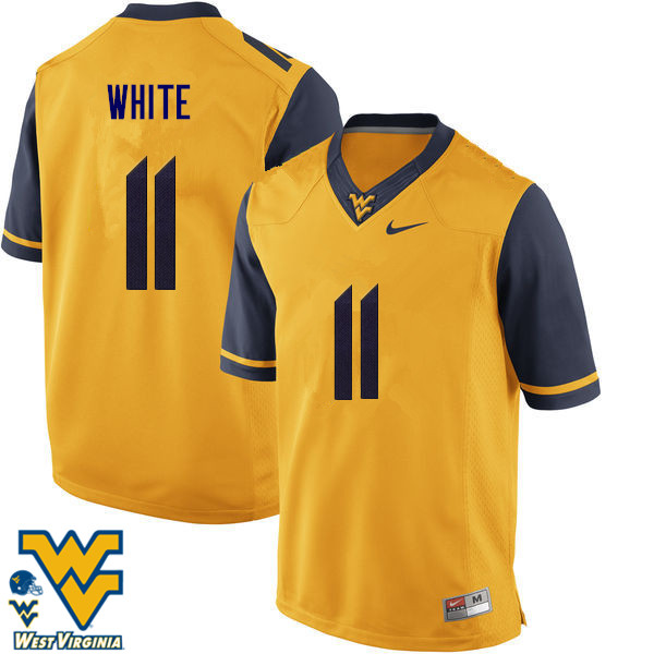 NCAA Men's Kevin White West Virginia Mountaineers Gold #11 Nike Stitched Football College Authentic Jersey FO23O43JF